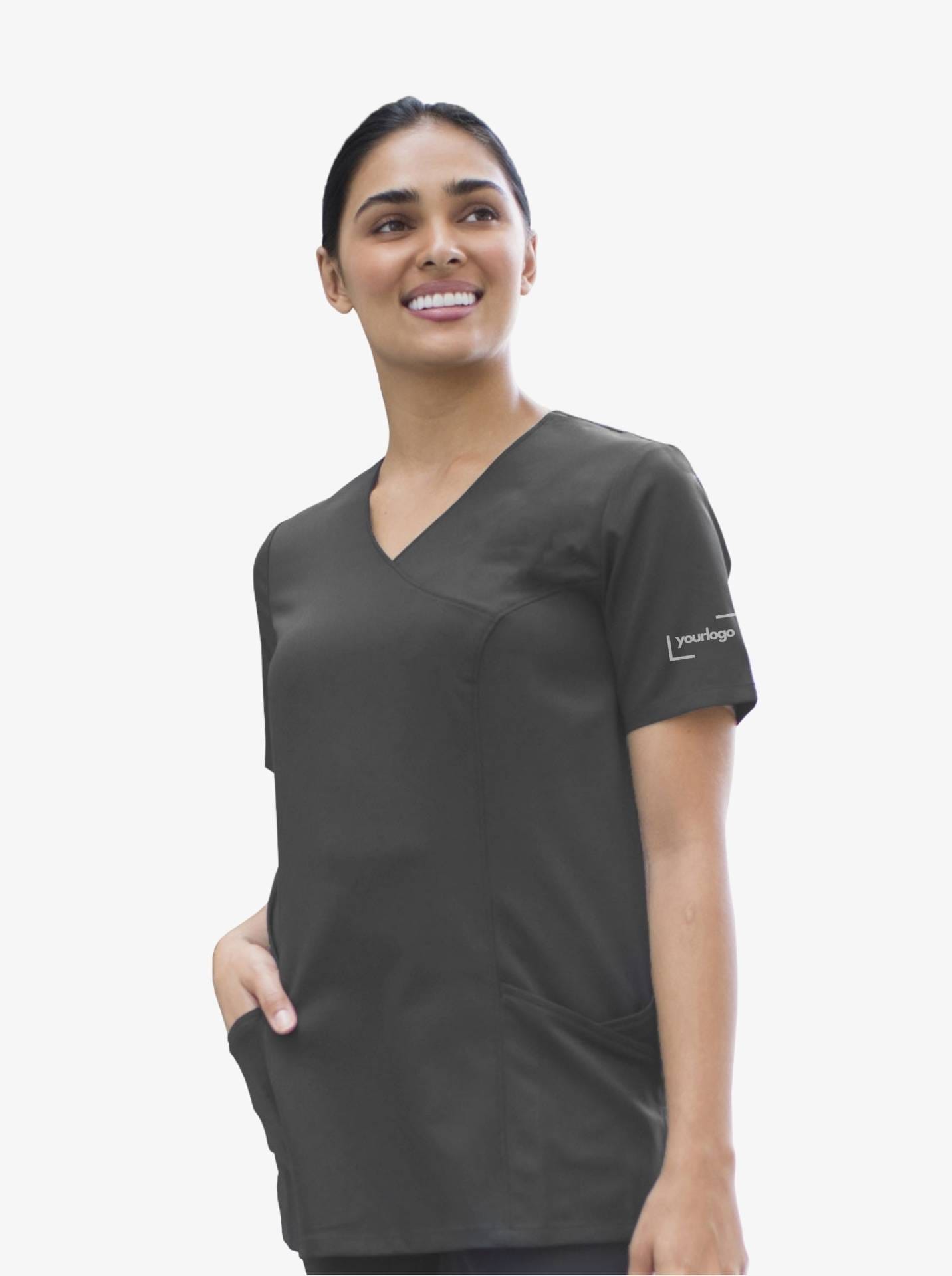 Ladies’ Power-Stretch Mock Wrap Tunic