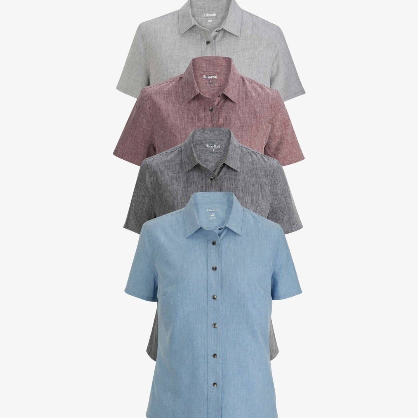Ladies’ Mélange Ultra-Light Chambray Shirt