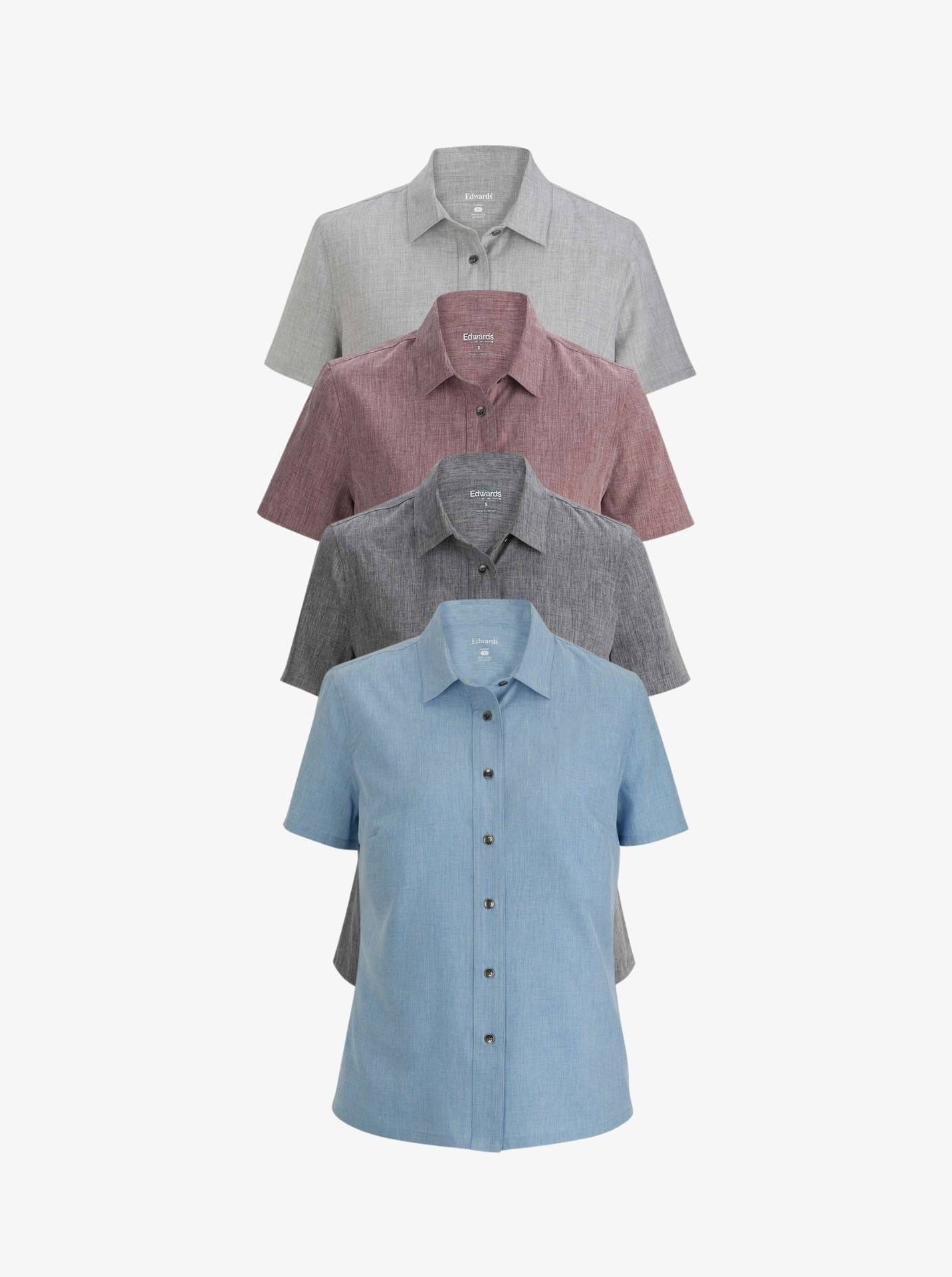 Ladies’ Mélange Ultra-Light Chambray Shirt
