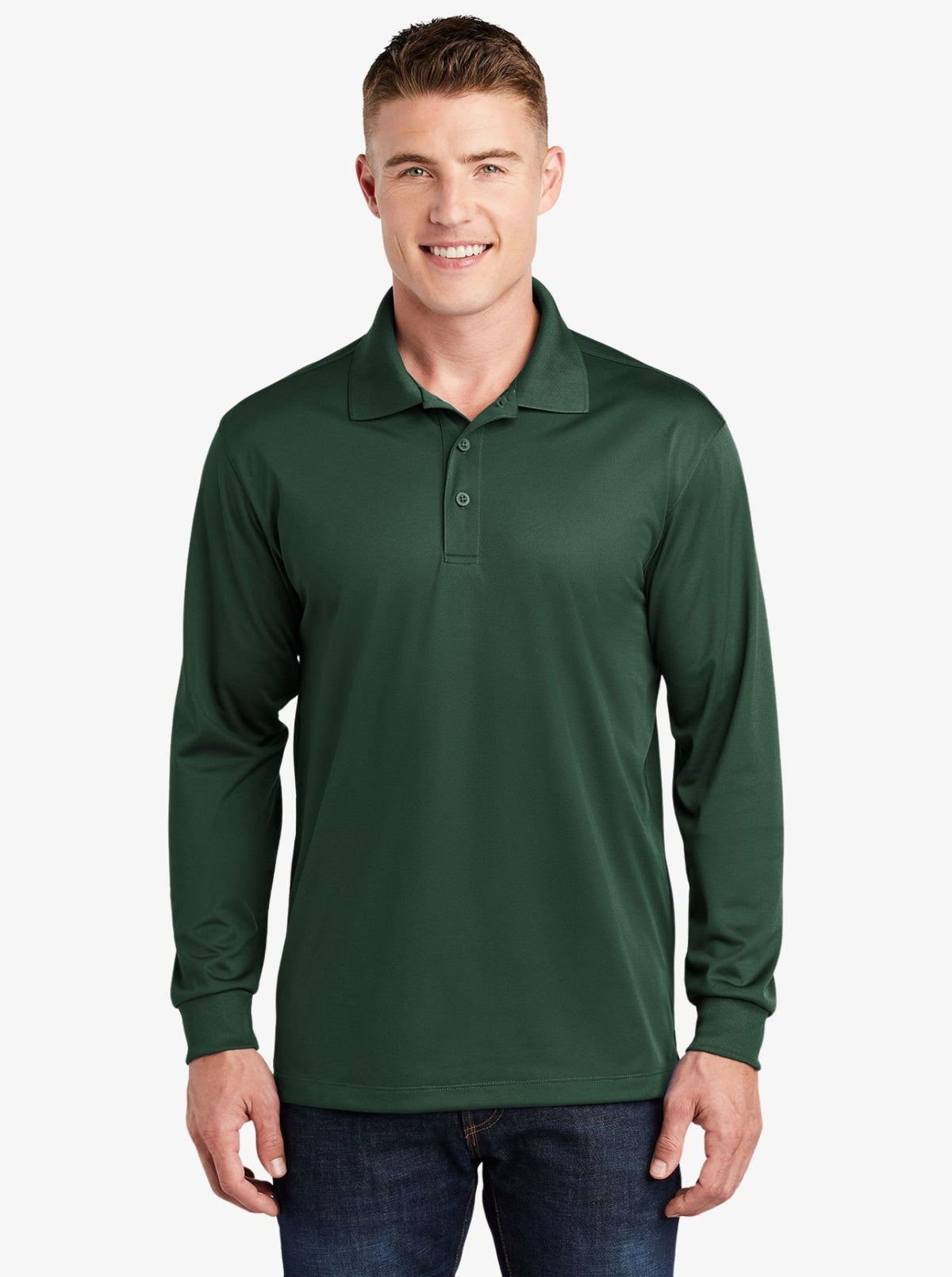 Long-Sleeve Micropique Performance Polo