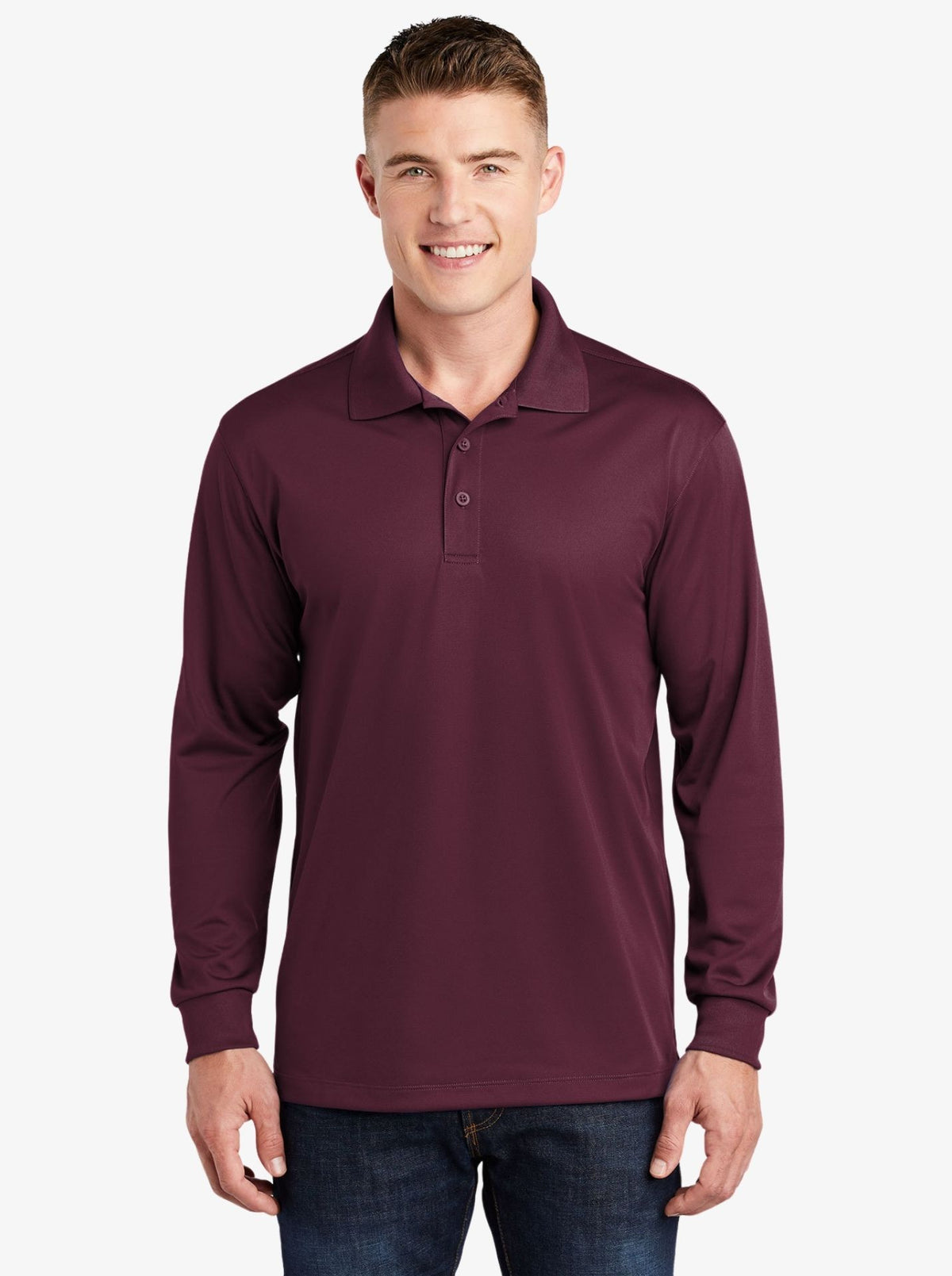Long-Sleeve Micropique Performance Polo