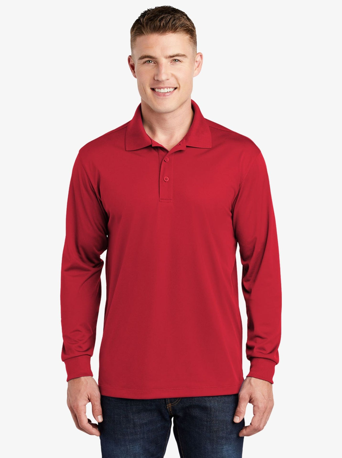 Long-Sleeve Micropique Performance Polo