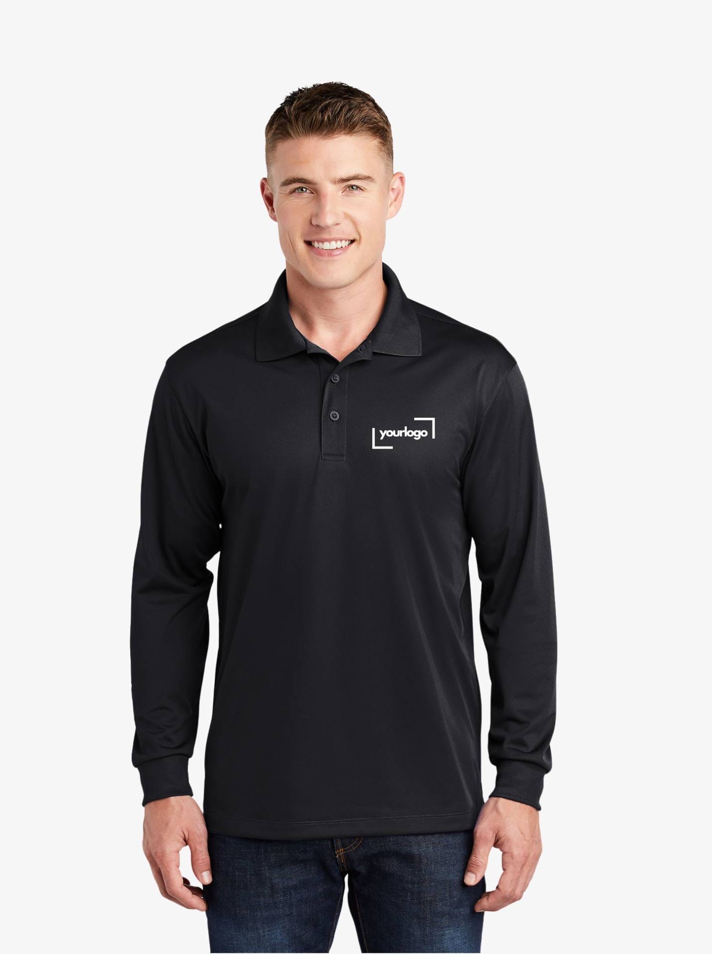 Long-Sleeve Micropique Performance Polo