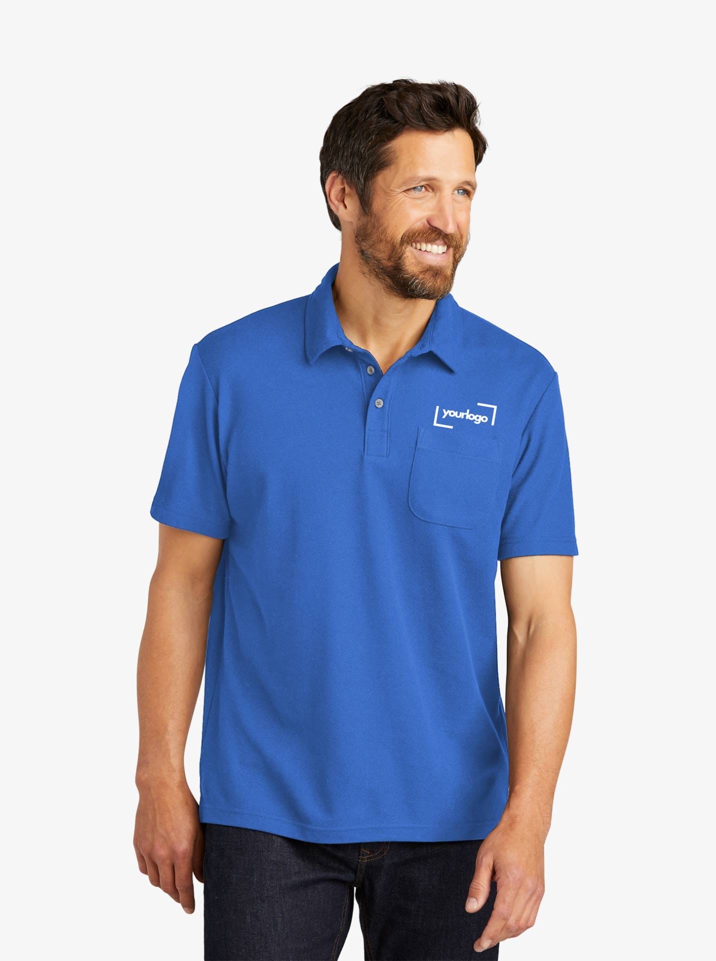 C-FREE™ Cotton Blend Pique Polo w/ Pocket