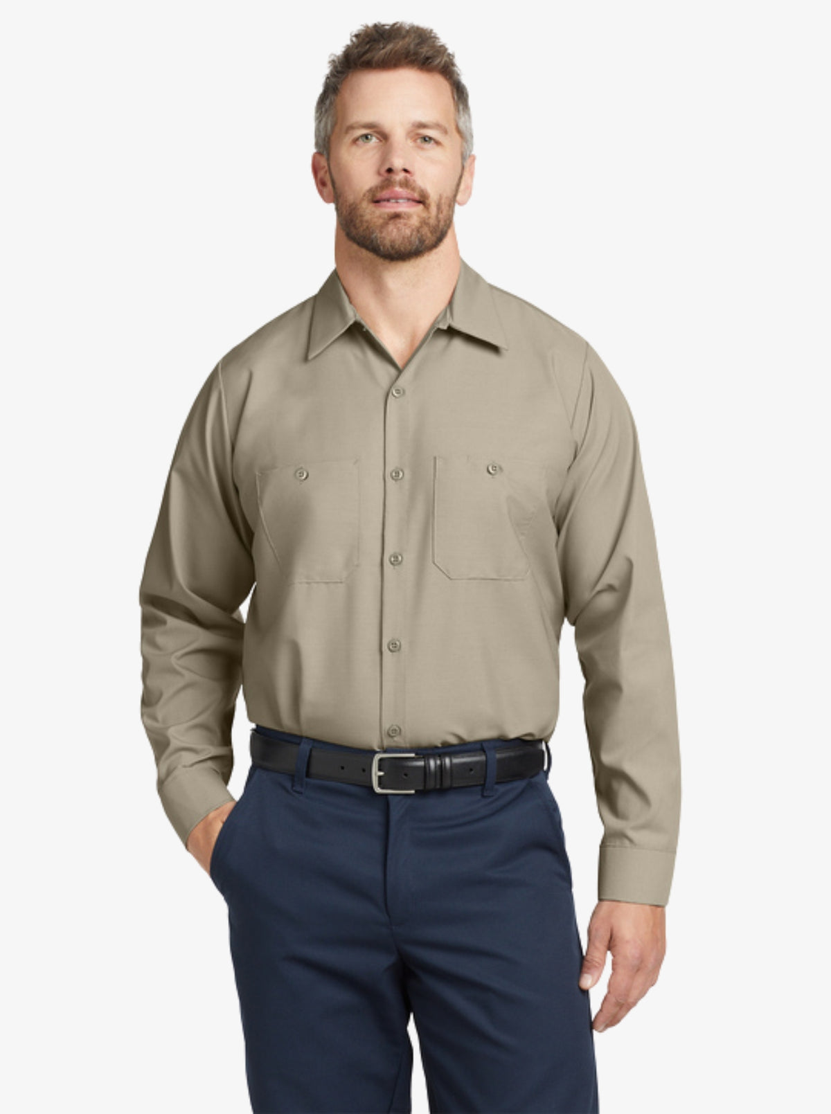 Long-Sleeve Industrial Work Shirt