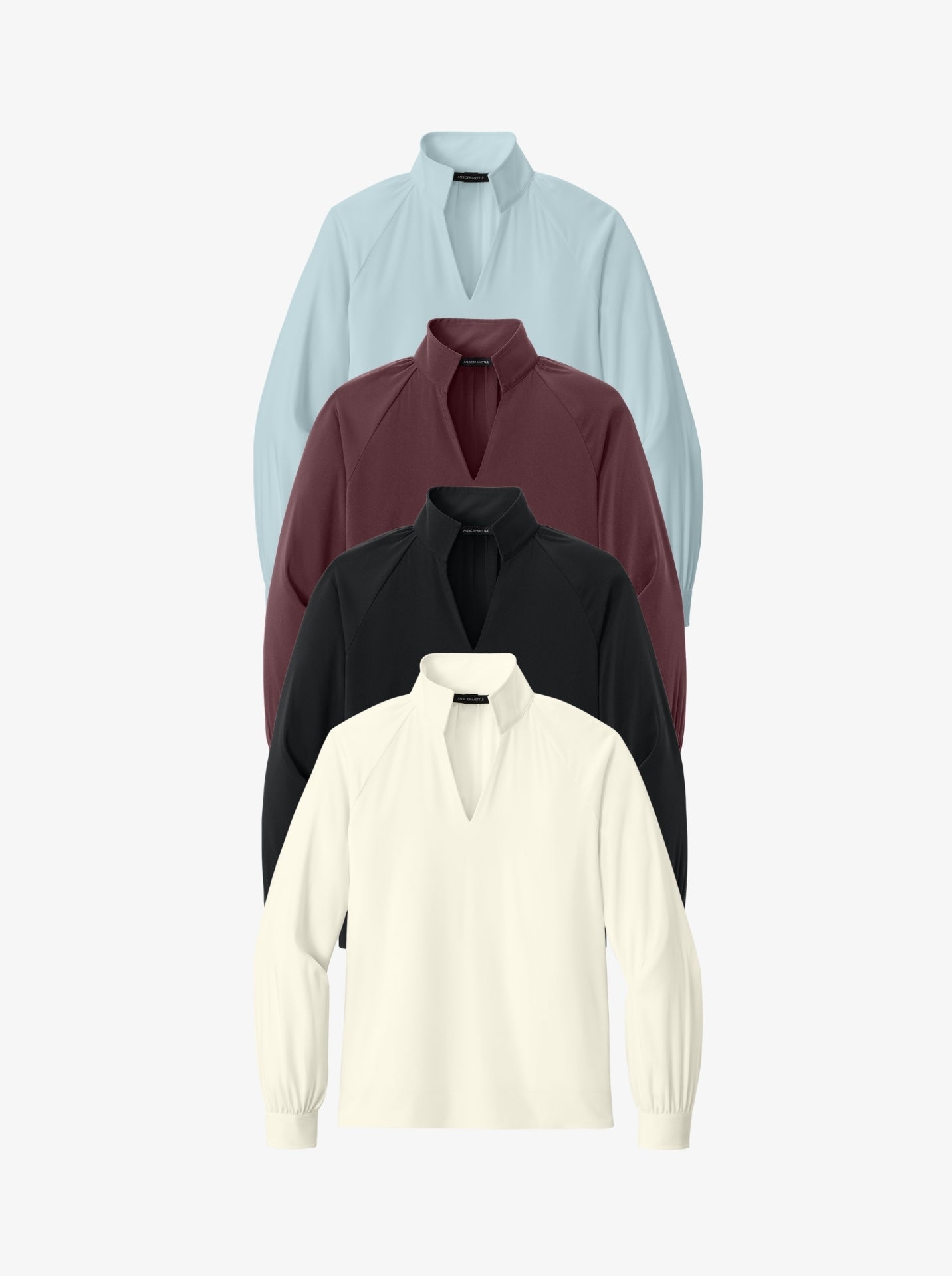 Ladies’ Long Sleeve Buttery Soft Popover Blouse