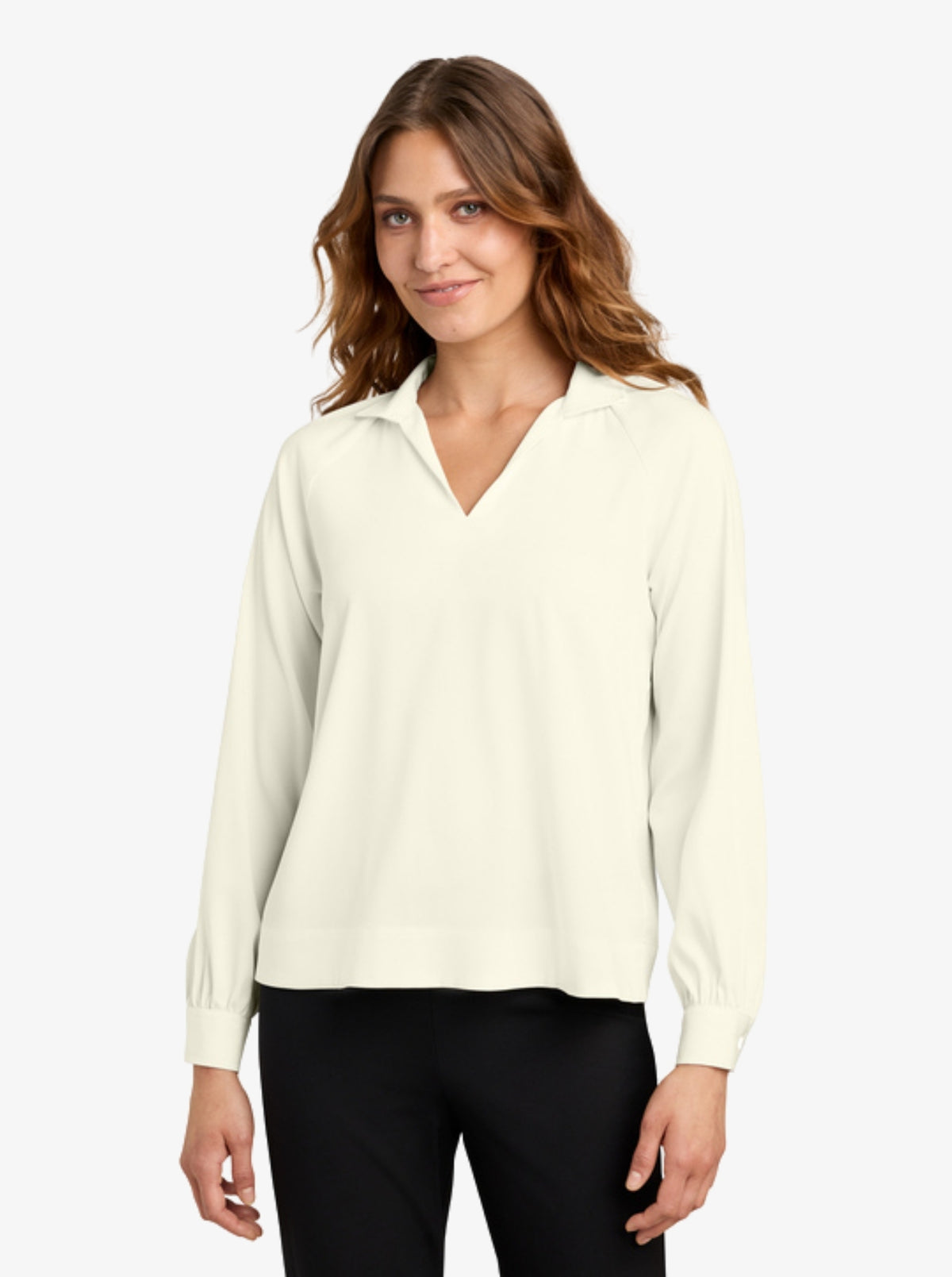 Ladies’ Long Sleeve Buttery Soft Popover Blouse