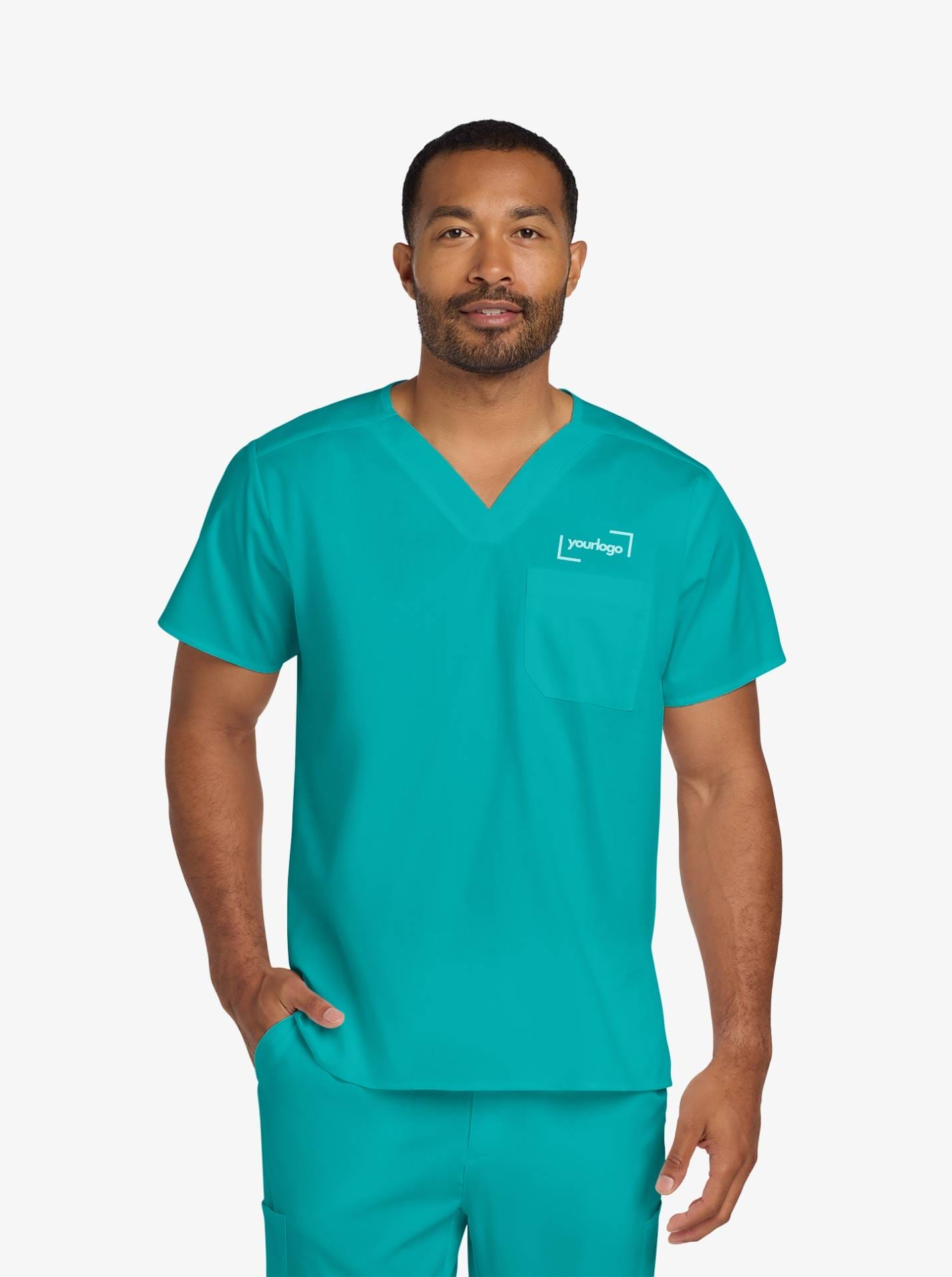 Wink® Unisex WorkFlex Chest Pocket V-Neck Top