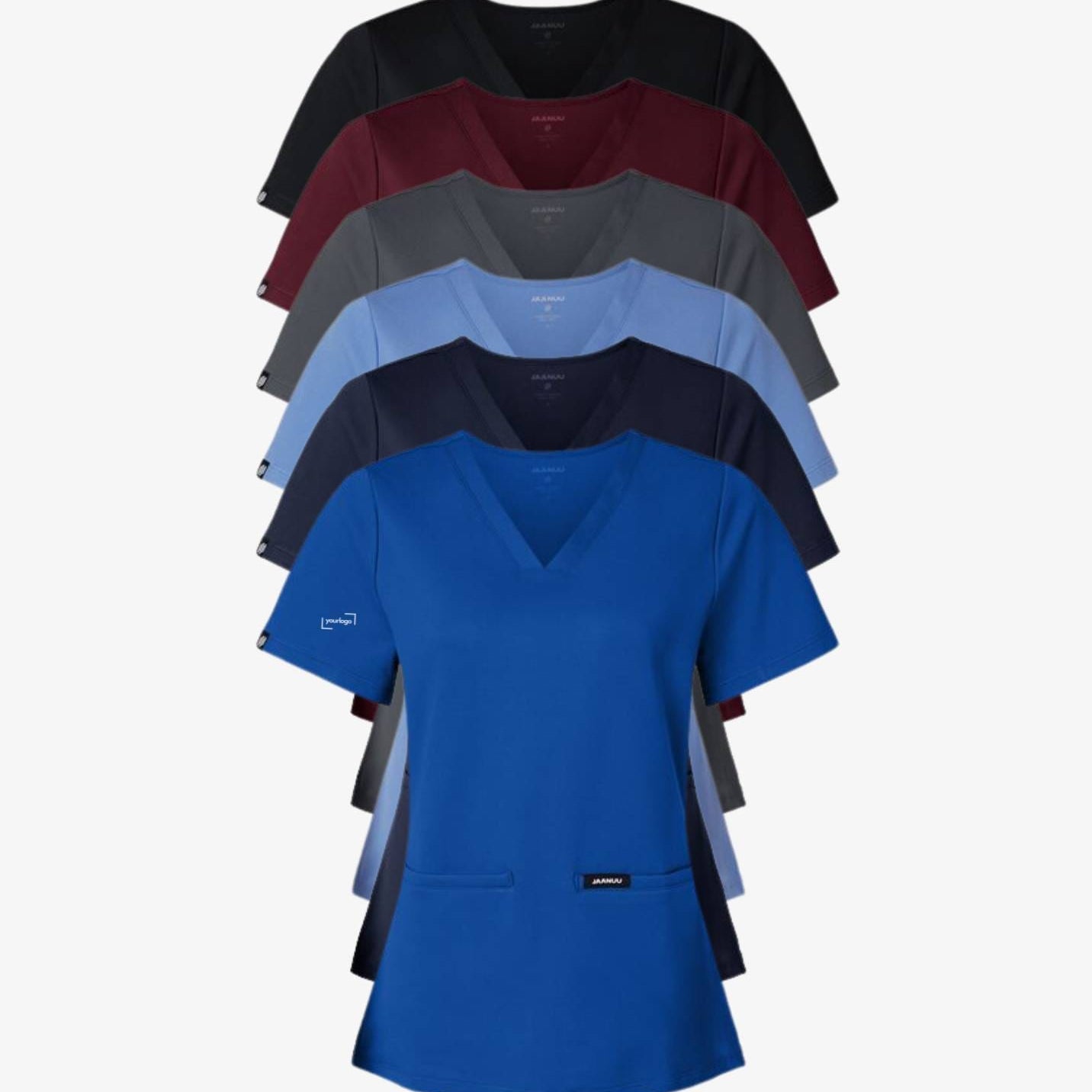 Jaanuu Women's Cesi Ultrasoft Scrub V-Neck Top