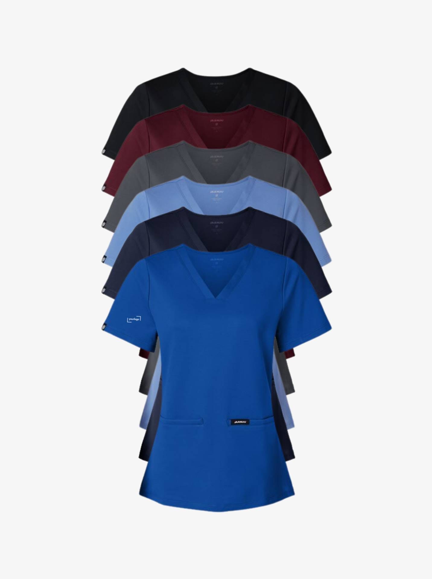 Jaanuu Women's Cesi Ultrasoft Scrub V-Neck Top