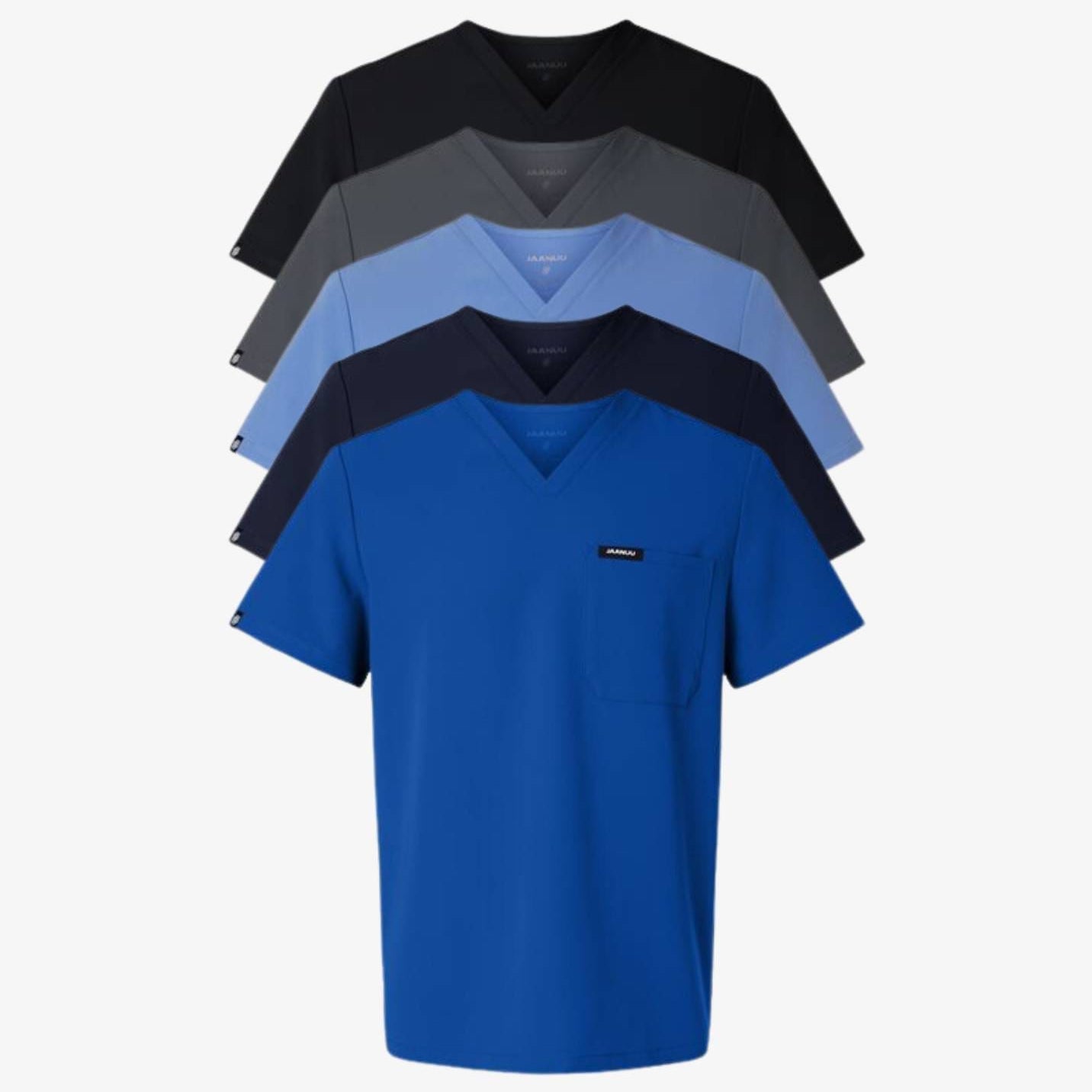 Jaanuu Holmes Everyday 1-Pocket Scrub V-Neck Top