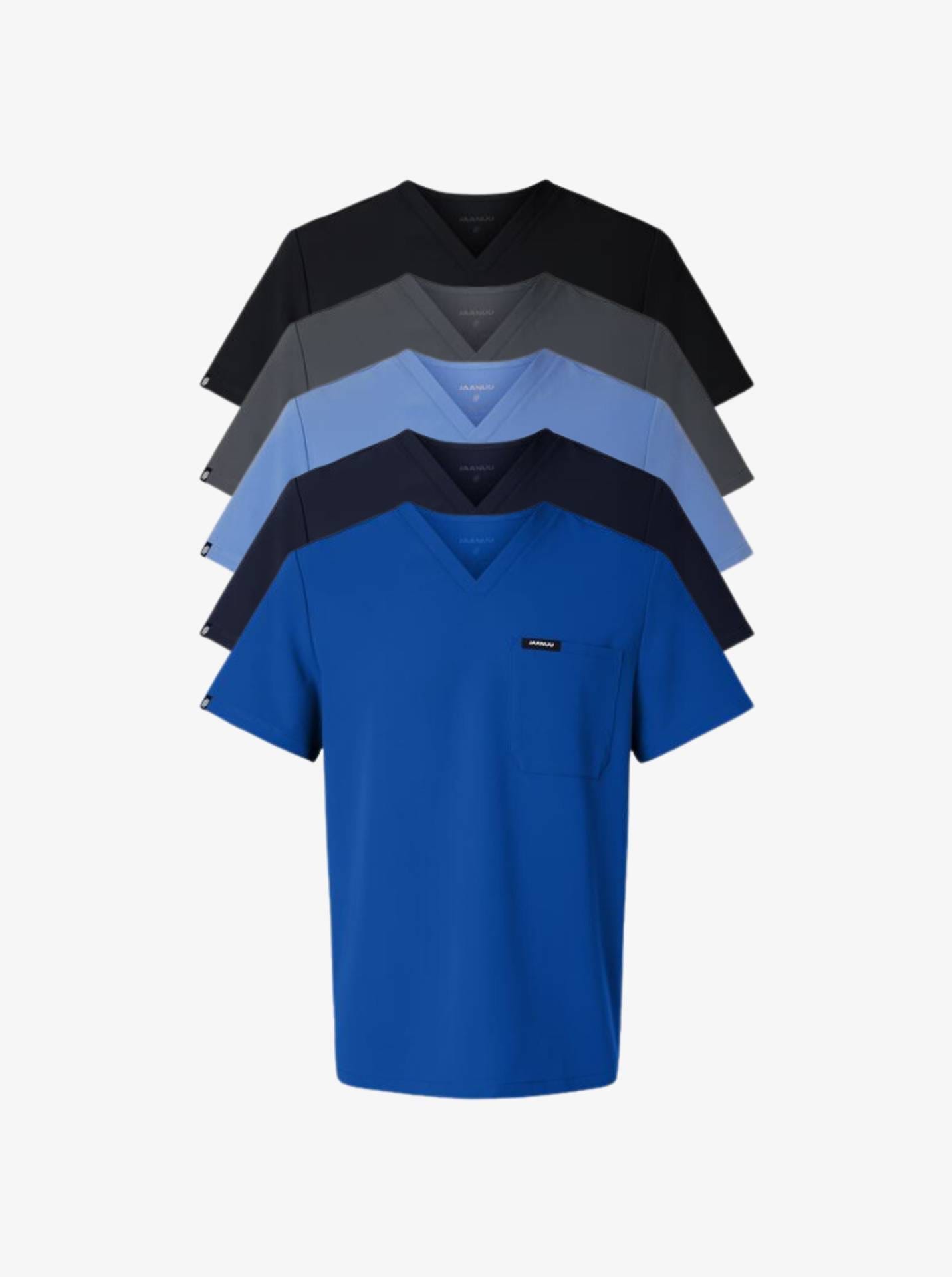 Jaanuu Holmes Everyday 1-Pocket Scrub V-Neck Top