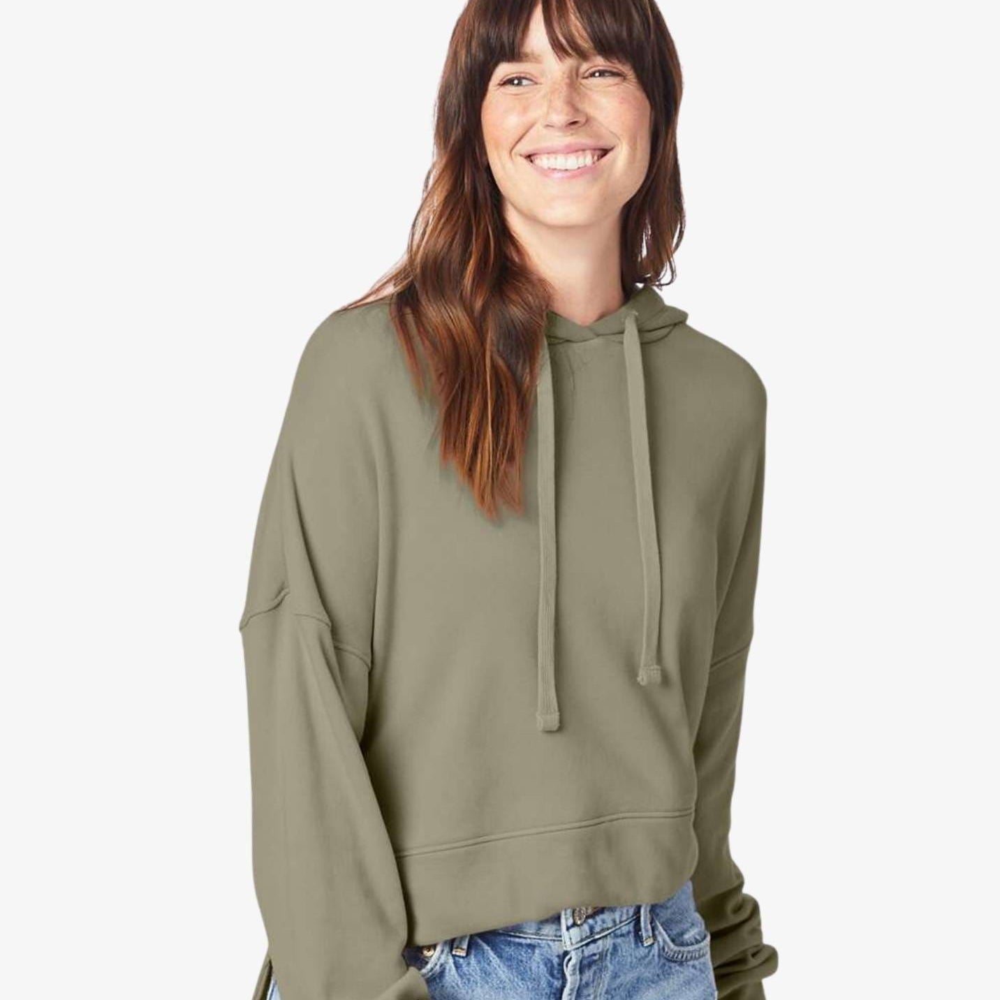 Ladies’ Eco-Wash Terry  Hooded Sweatshirt