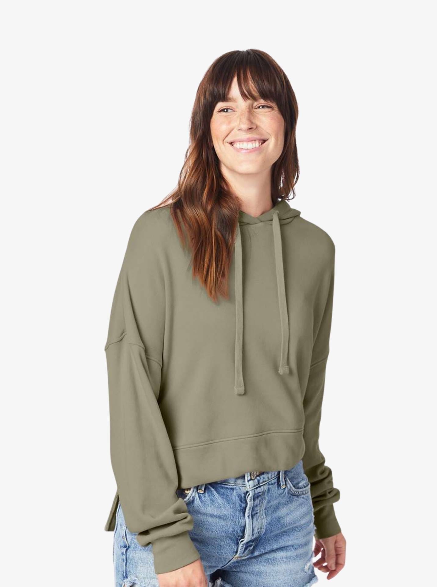 Ladies’ Eco-Wash Terry  Hooded Sweatshirt