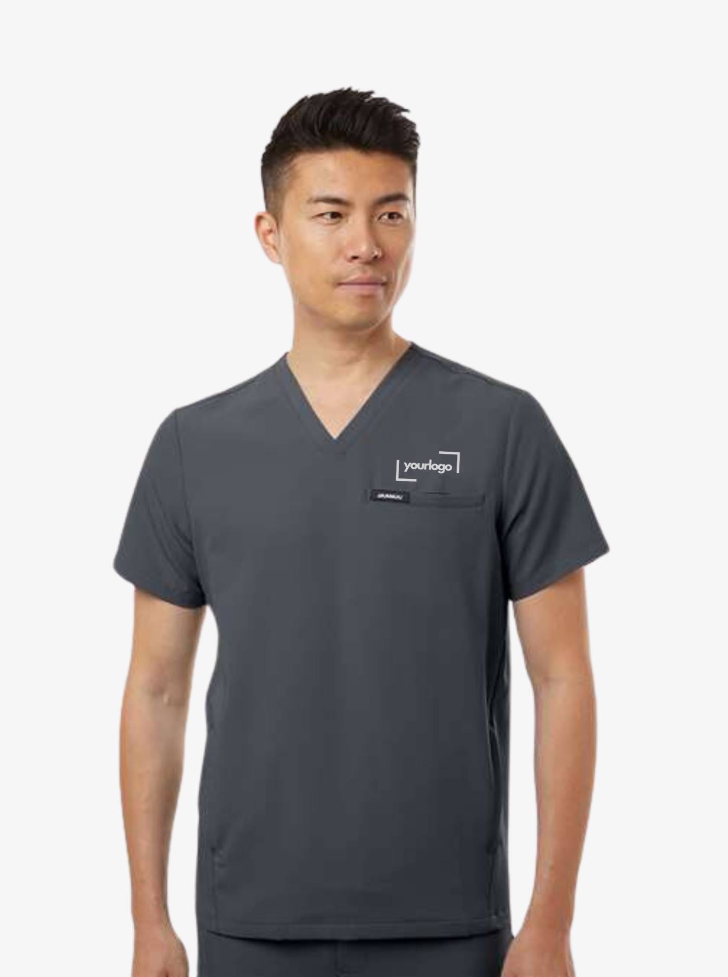 Jaanuu Platt 3-Pocket Scrub V-Neck Top
