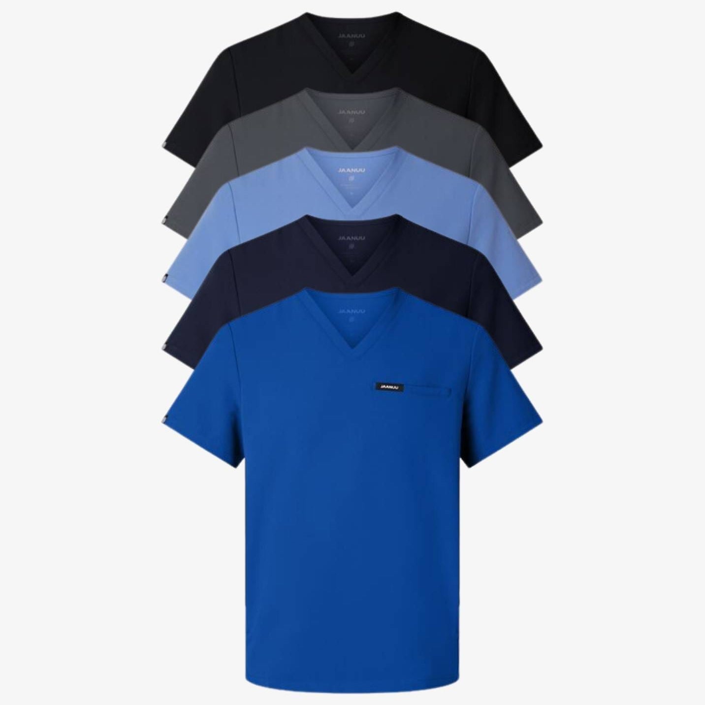 Jaanuu Platt 3-Pocket Scrub V-Neck Top