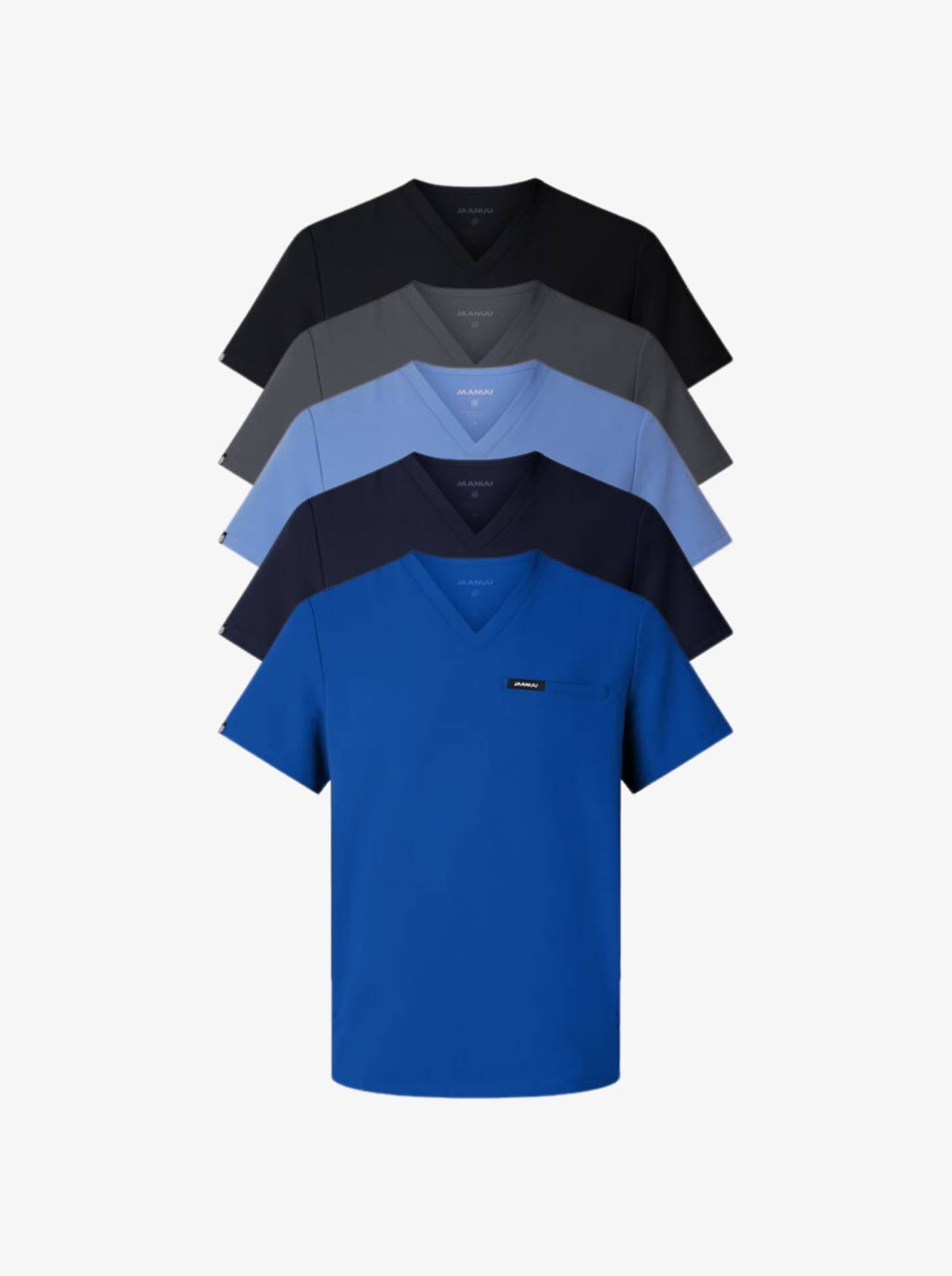 Jaanuu Platt 3-Pocket Scrub V-Neck Top