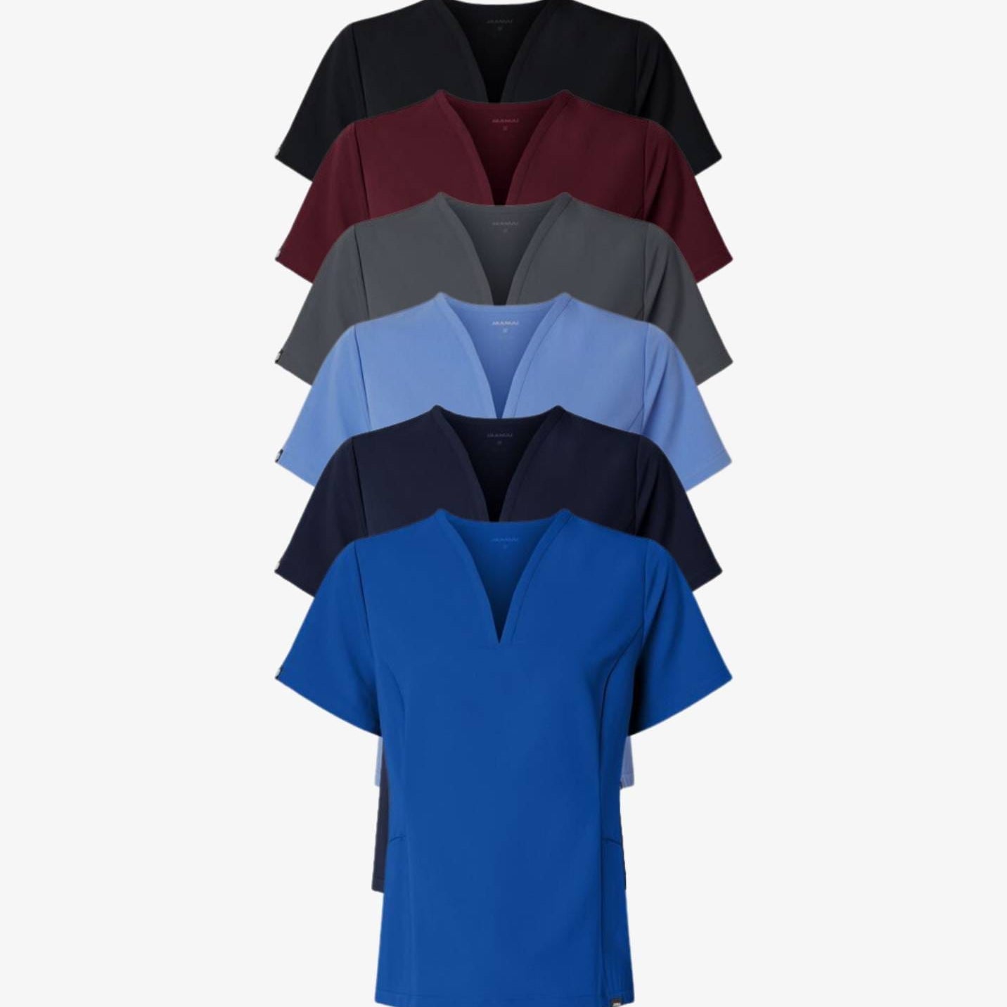 Jaanuu Women's Calix Fit & Flare Scrub V-Neck Top