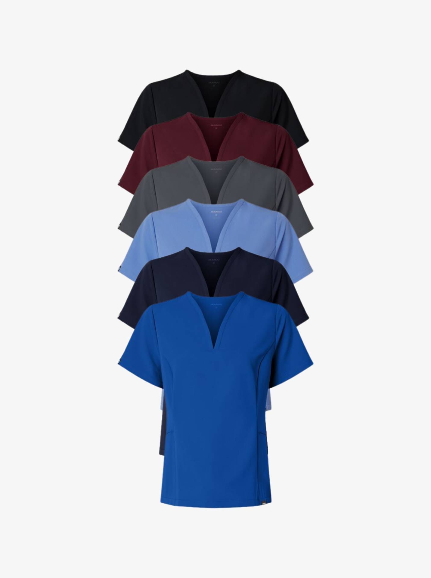 Jaanuu Women's Calix Fit & Flare Scrub V-Neck Top