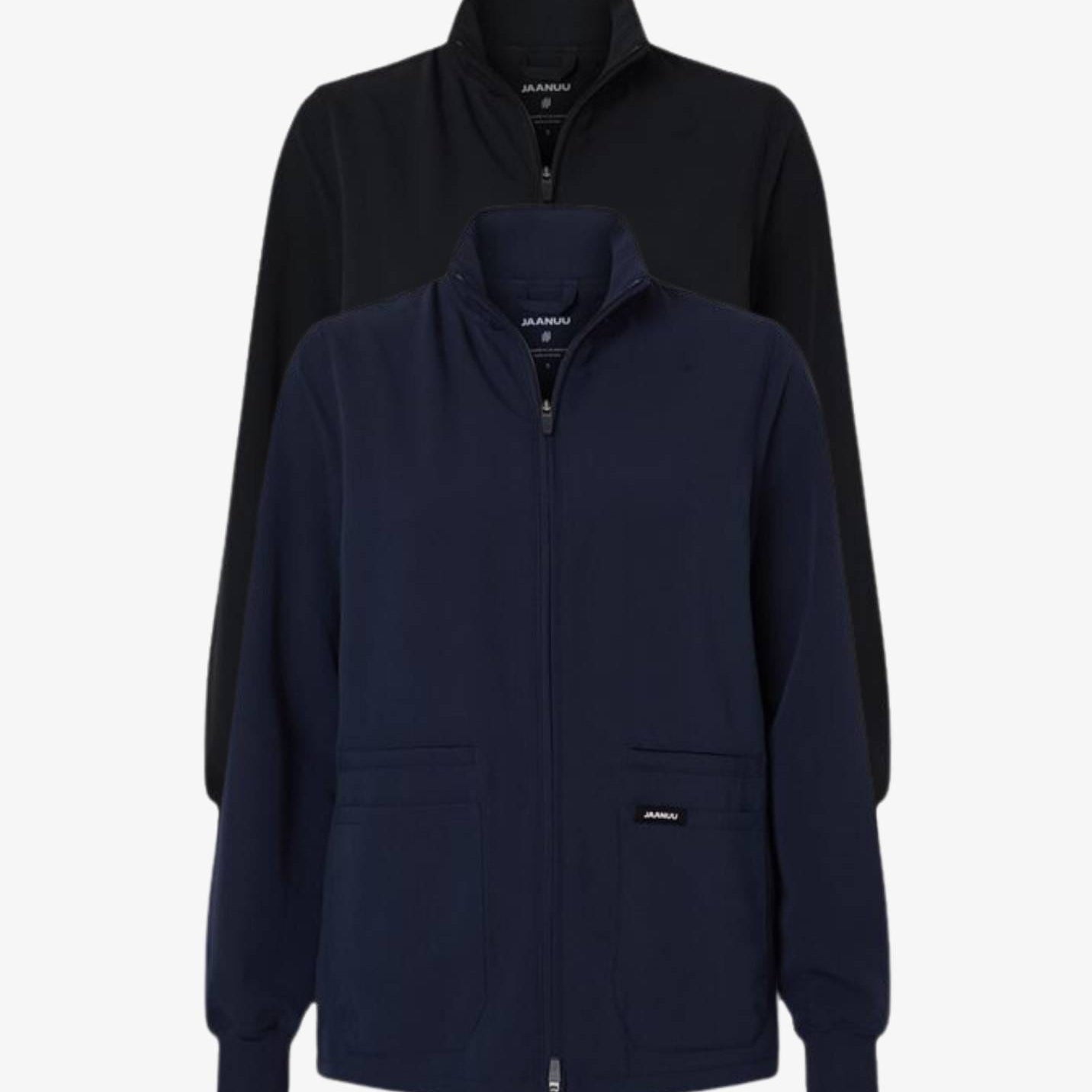 Jaanuu Women's Ceri Essential Full-Zip 6-Pocket Scrub Jacket