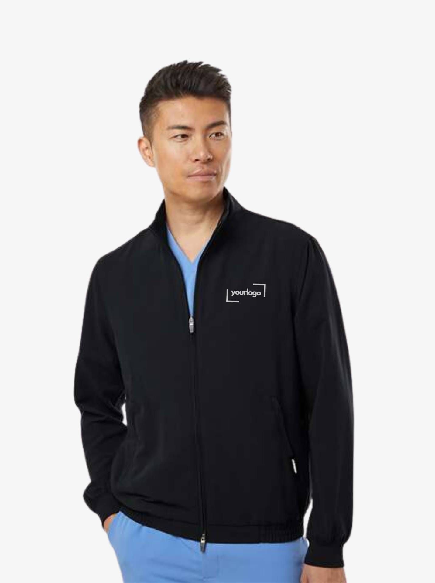 Jaanuu Wolfe Everyday Full-Zip 6-Pocket Scrub Jacket
