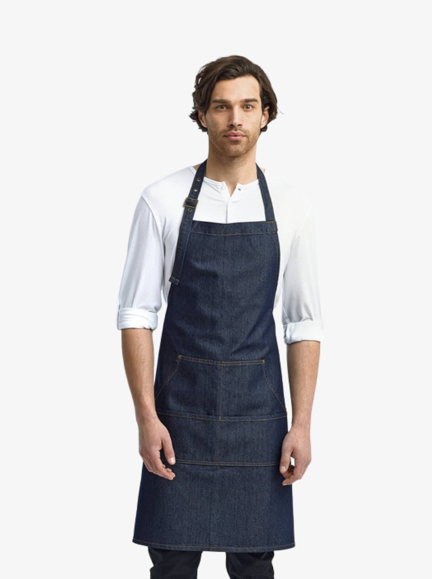Jean Stitch Denim Bib Apron