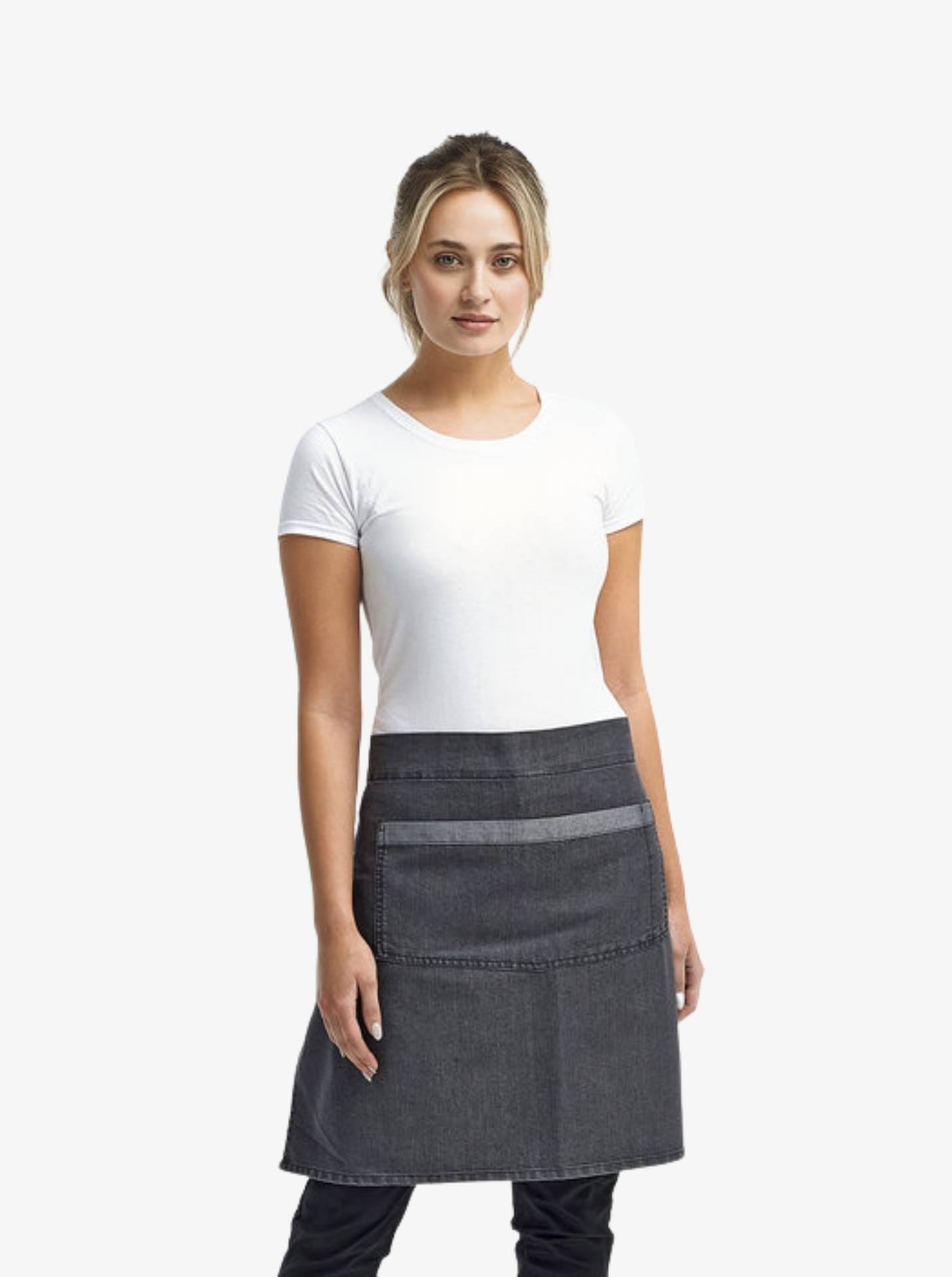 Domain Contrast Denim Waist Apron