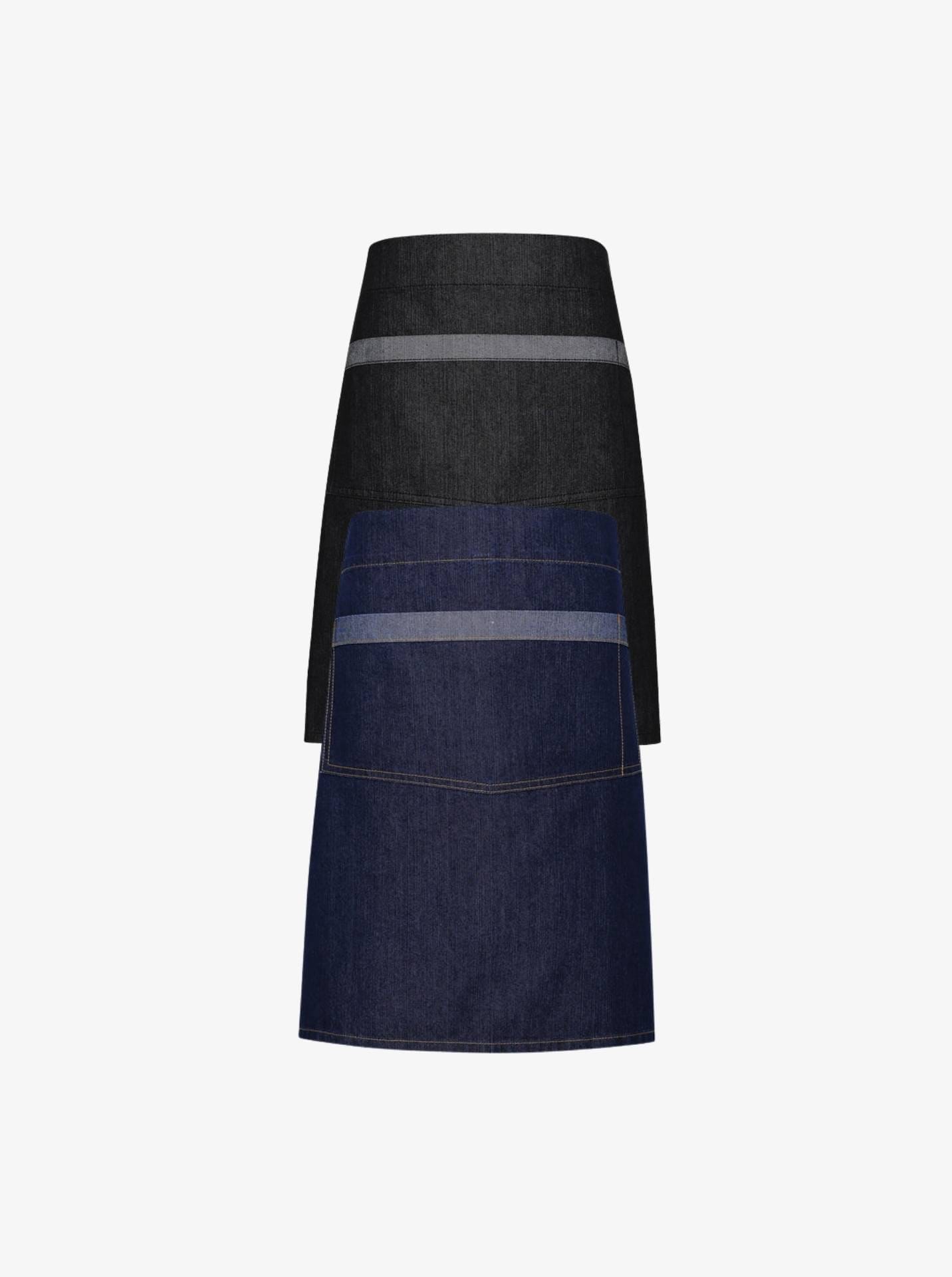 Domain Contrast Denim Waist Apron