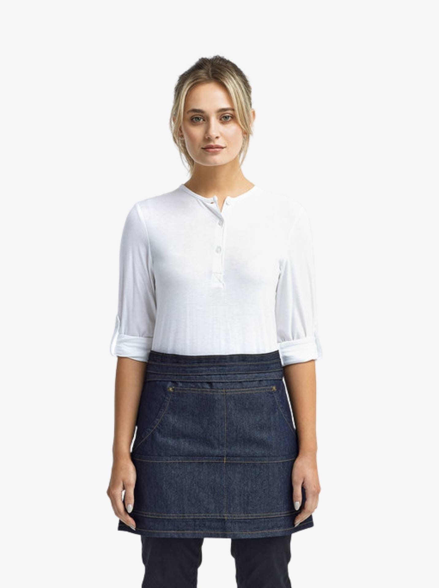 Studded Front Long-Sleeve  Chef’s Coat