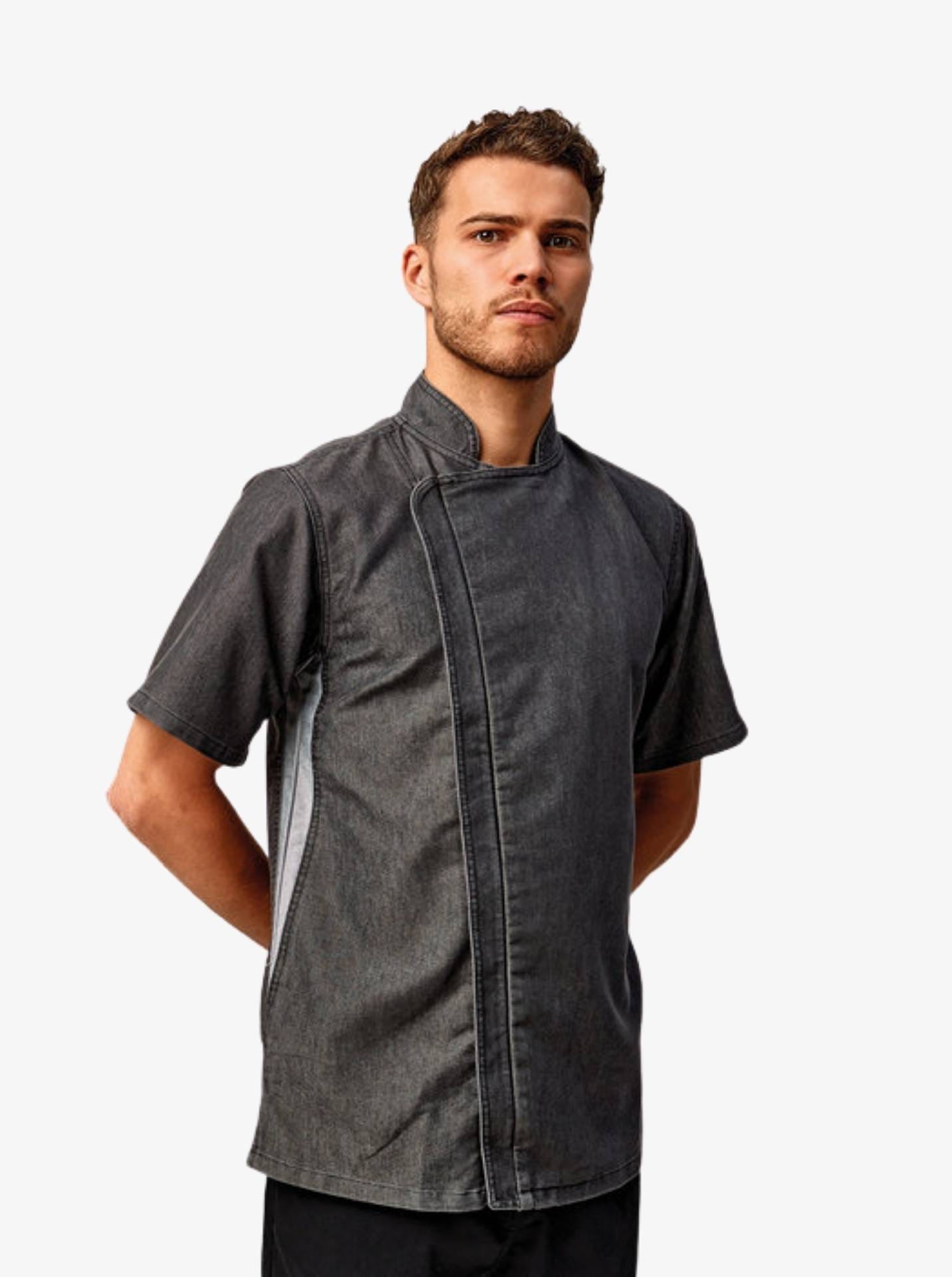 Zip-Close Short-Sleeve Chef’s Coat
