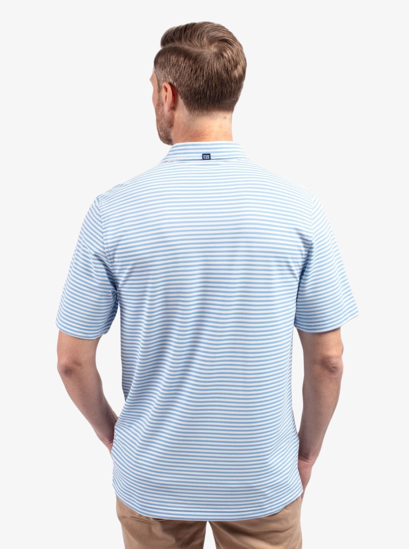 Striped Virtue Eco Pique Polo
