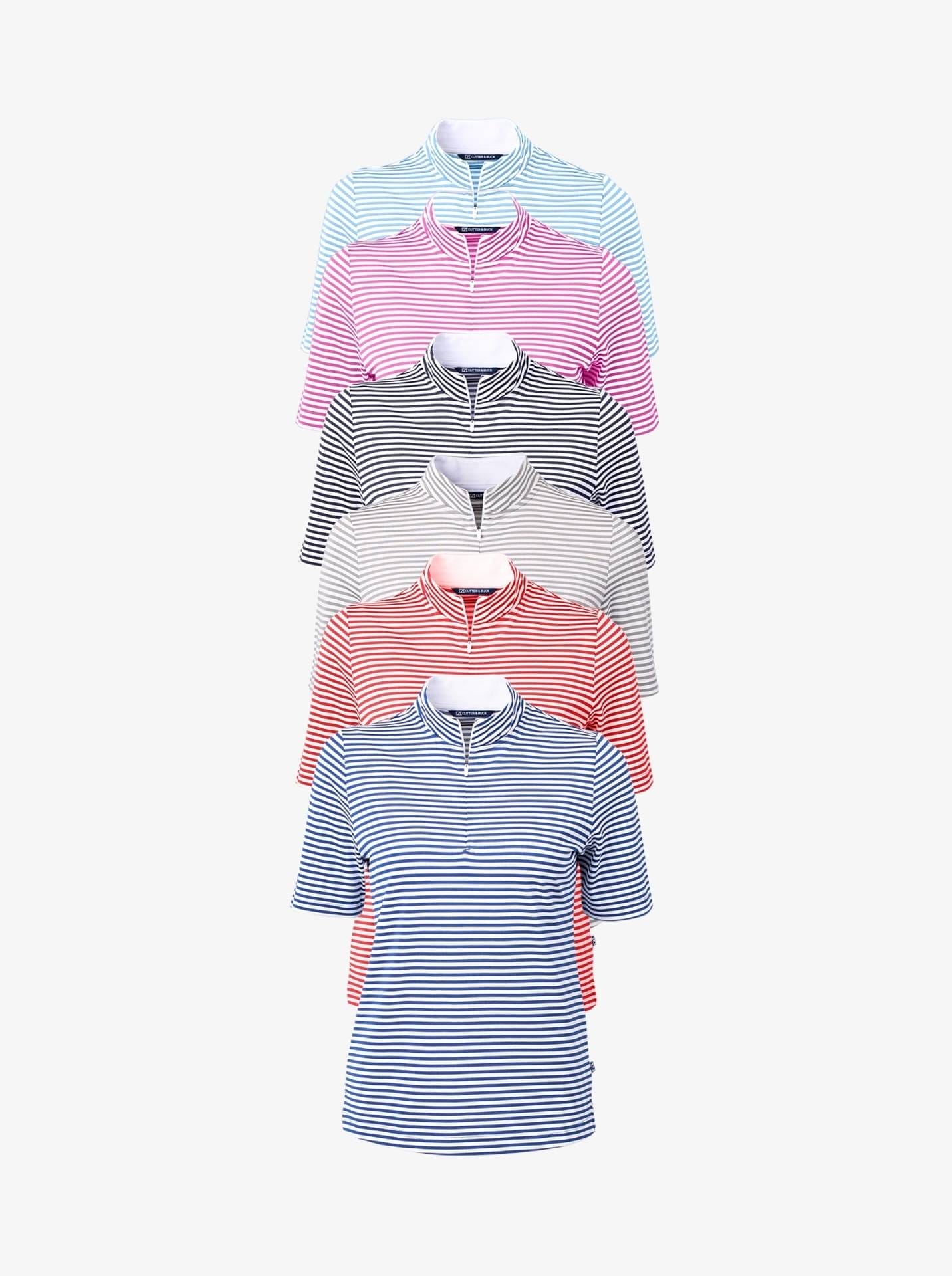 Ladies' Striped Virtue Eco Pique Polo