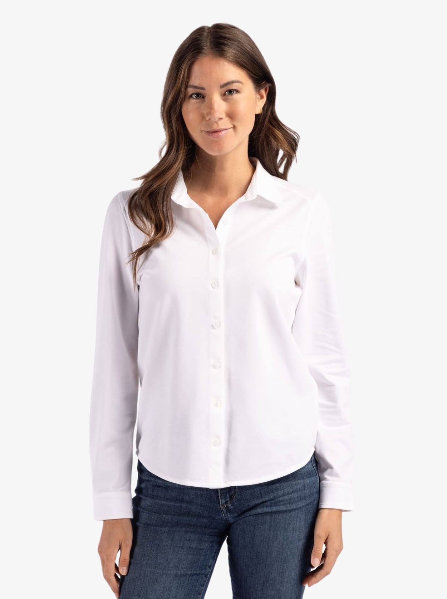 Ladies’ Advantage Tri-Blend Eco Pique Knitted Button Up
