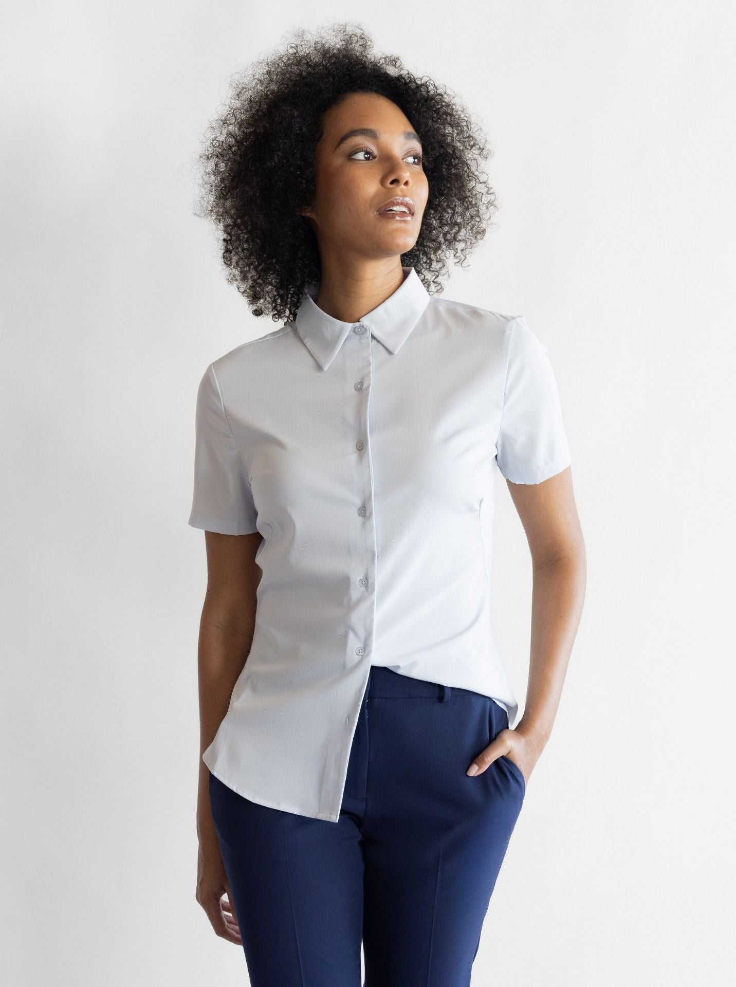 Ladies’ [re]solve SS Stretch Tailored Blouse (GRS)