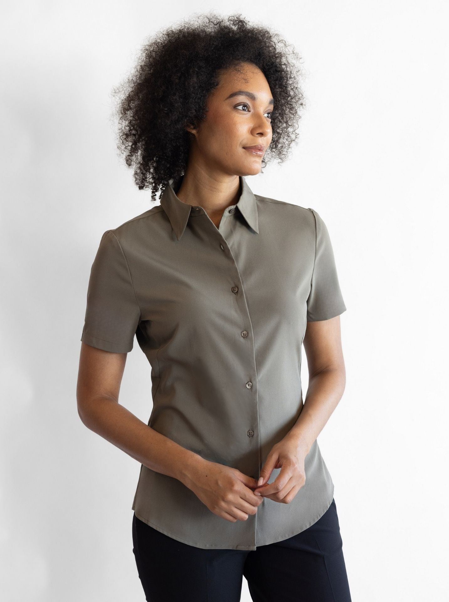 Ladies’ [re]solve SS Stretch Tailored Blouse (GRS)