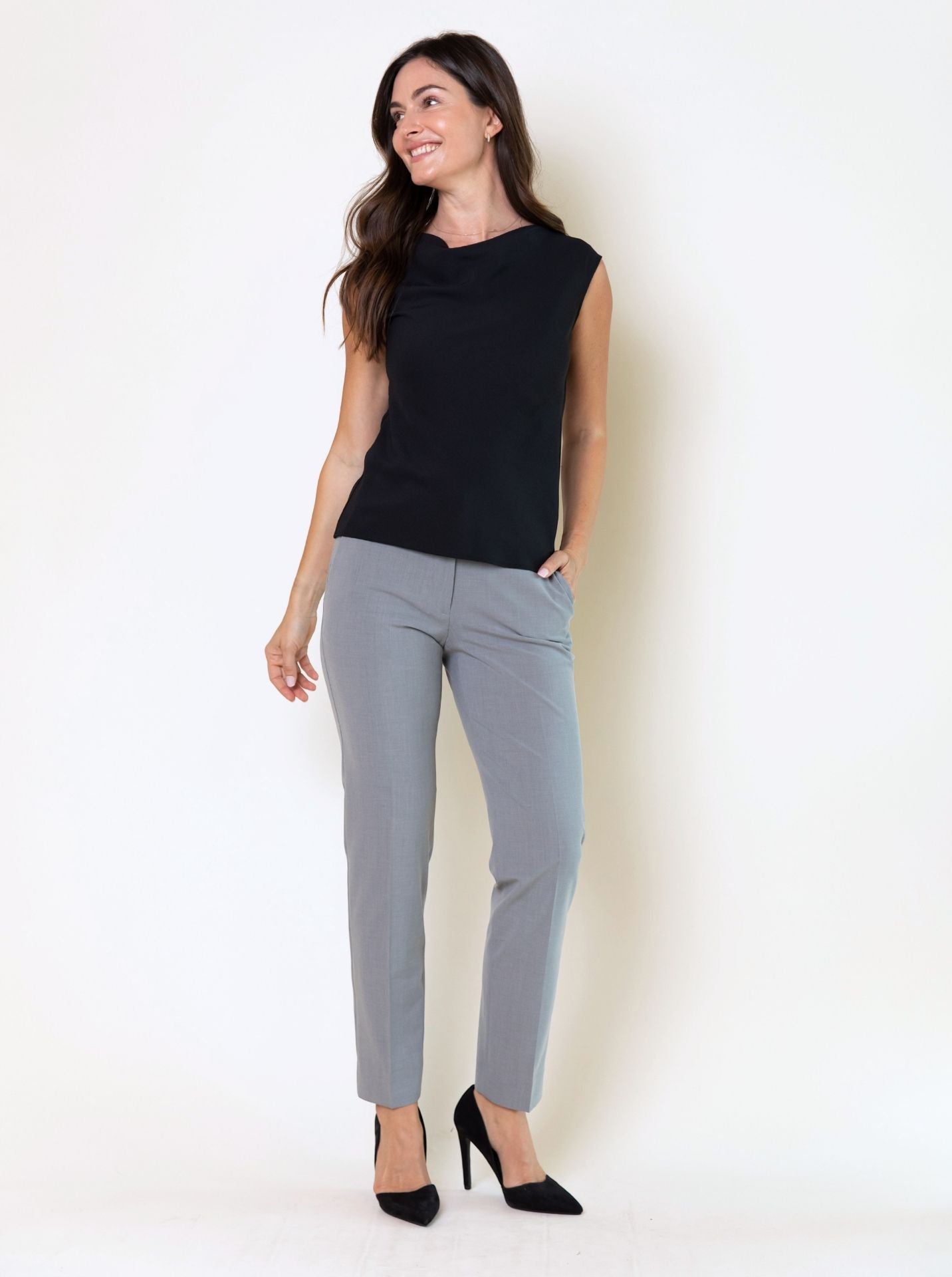 Ladies’ [re]solve Stretch Tailored Cowl  Neck Blouse