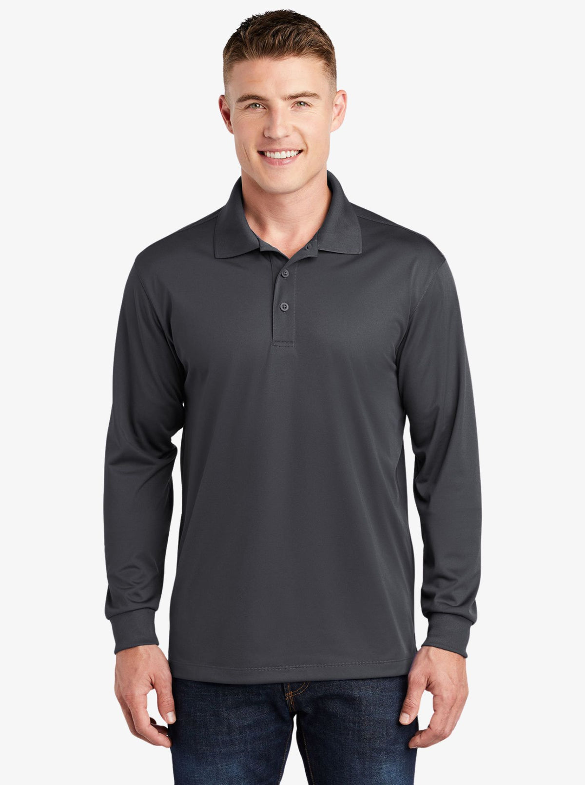 Long-Sleeve Micropique Performance Polo