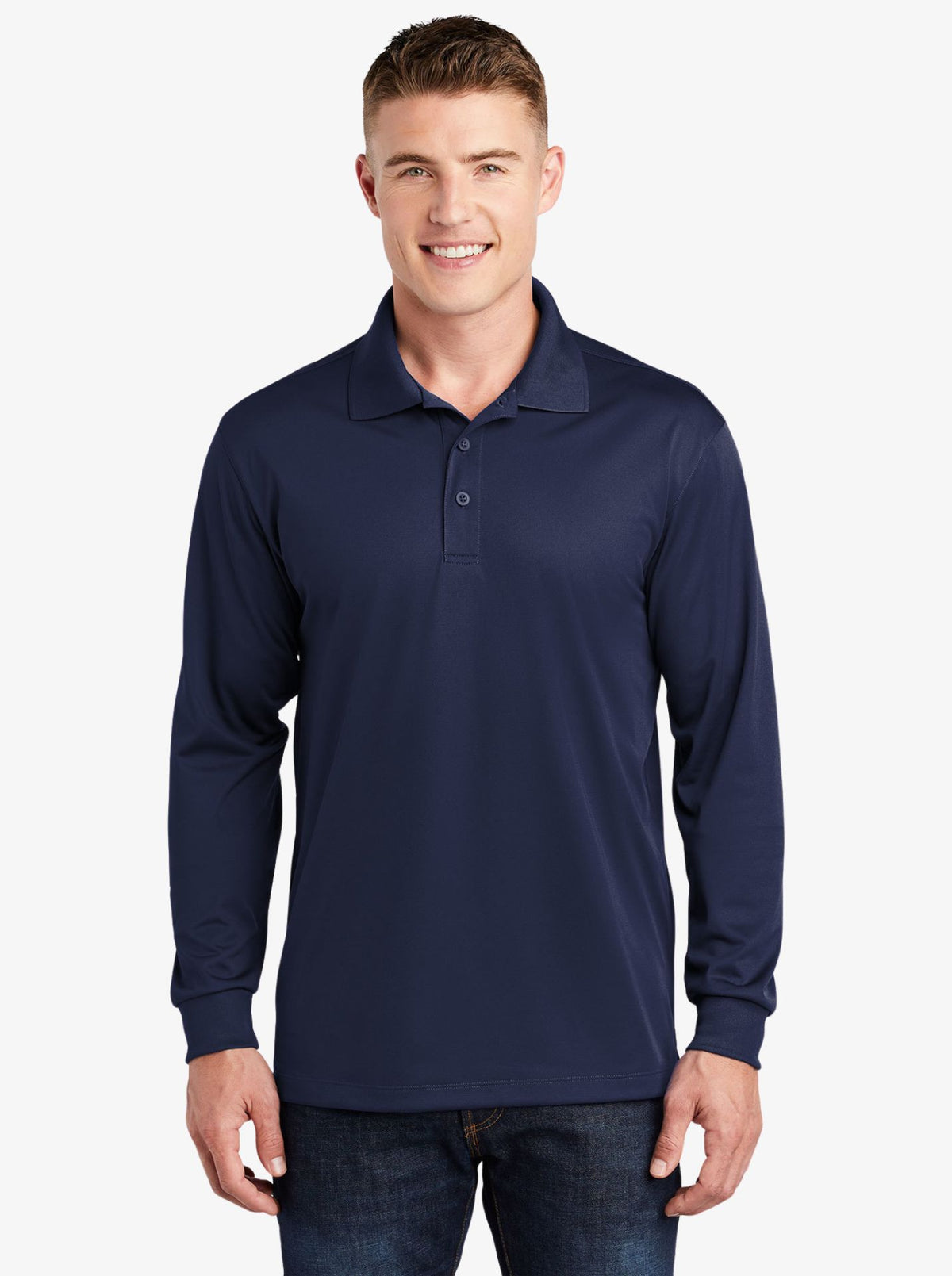 Long-Sleeve Micropique Performance Polo
