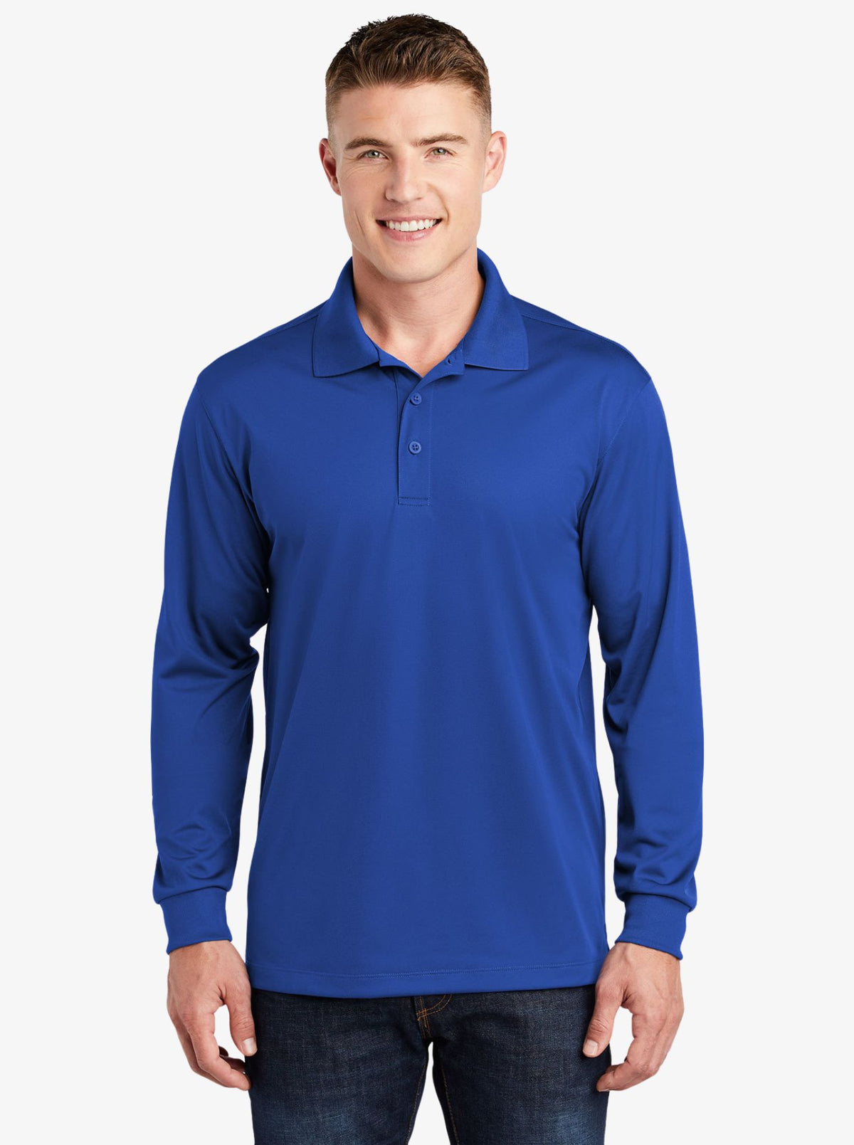 Long-Sleeve Micropique Performance Polo