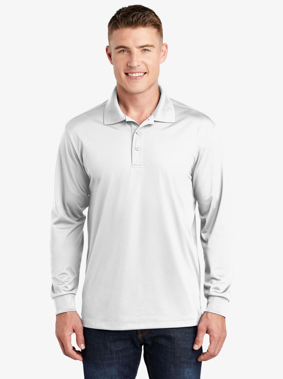 Long-Sleeve Micropique Performance Polo