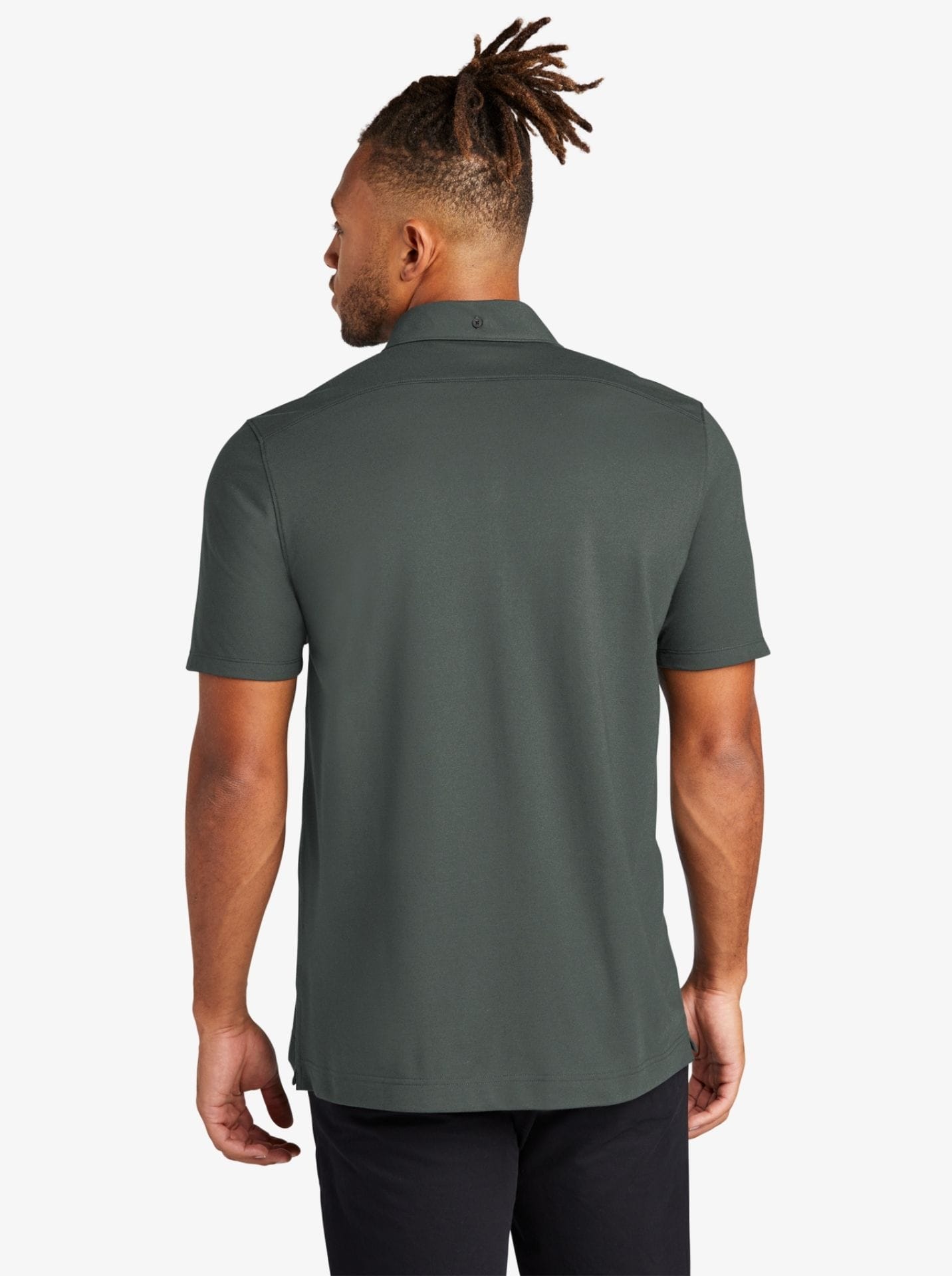 Stretch Pique Full-Button Polo
