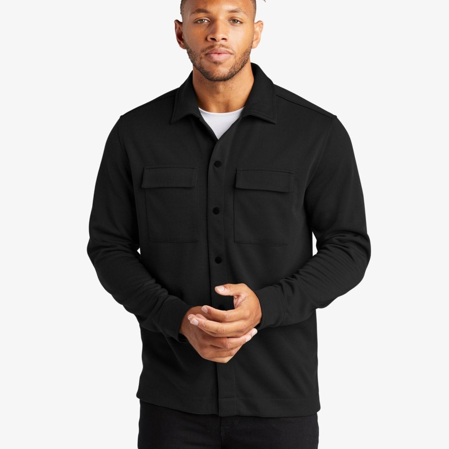 Double-Knit Snap Front Jacket