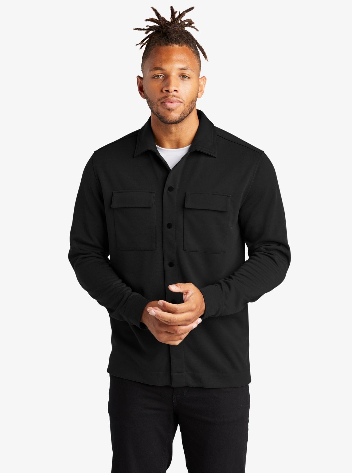 Double-Knit Snap Front Jacket