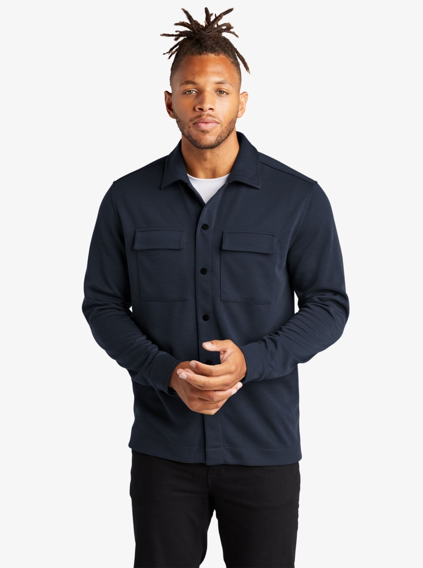 Double-Knit Snap Front Jacket