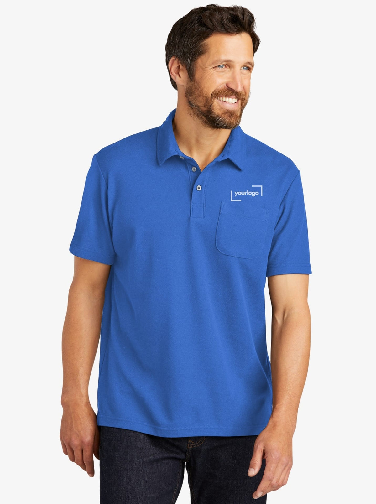 C-FREE™ Cotton Blend Pique Polo w/ Pocket